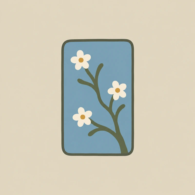 Art series — simple floral scratcher illustration